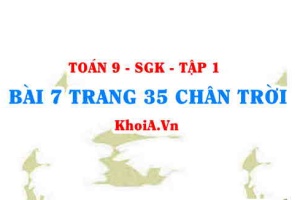 Bài 7 trang 35 Toán 9 Tập 1 Chân trời sáng tạo